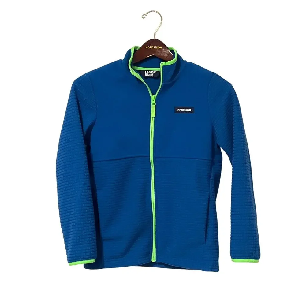 Land's End, Blue Fleece Zip-up, Kids size 10-12, 1518M